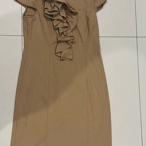 Spense Tan Ruffle Mini Dress